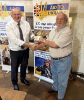 Cheque presentation following a successful collection for Ukraine Sept 2025